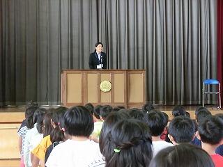 駅伝練習開始＆学校朝礼