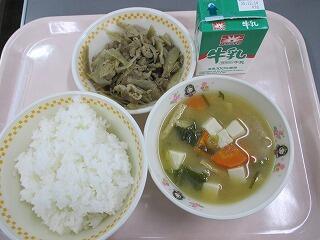 今日の給食