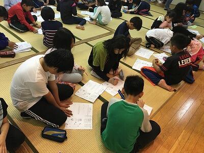 振り返りをしています。 振り返りをしています。