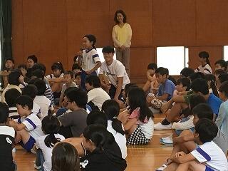 中学年の子もしっかり発表しました。 中学年の子もしっかり発表しました。